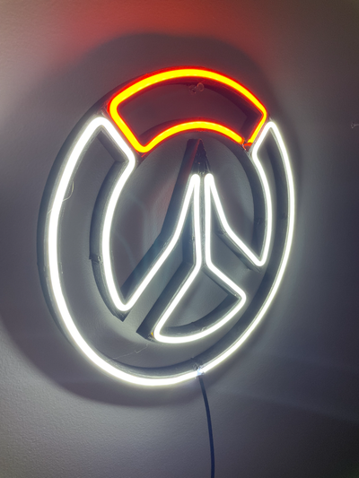 overwatch neon sign by thingspatprinted art signs & logos overwatch2 wall 3d print model - Mito3D