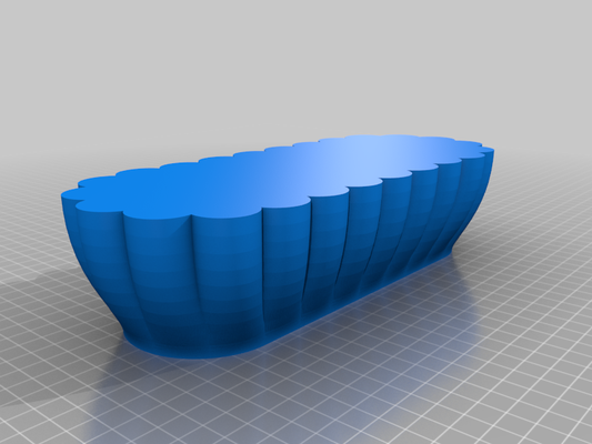longo lobado embarcação vaso modo by arco casa decoração 3dpottery argila recipiente vasemodo 3d print model - Mito3D