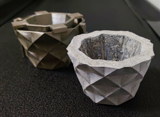 moule géométrique pot by archarche ménage jardin béton tpu vase 3d print model - Mito3D