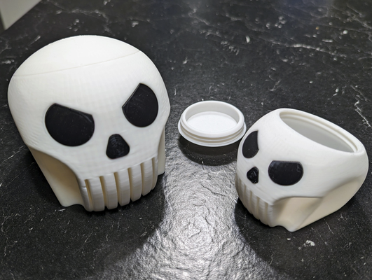 resumen cráneo envase by cubo hojalata casa decoración caja 3d print model - Mito3D