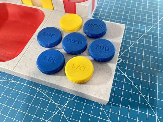 pill organizer bauhaus tray system remixed by mr25days household decor organiser pillbox catchalltray 3d print model - Mito3D