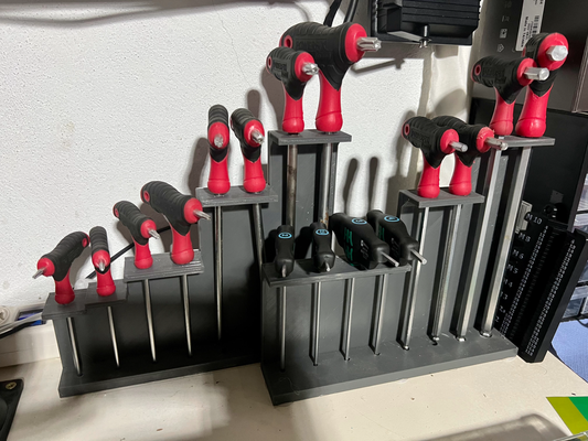 workshop t handle holder - organizer torx hex by javi gongon tools hand thandle 3d print model - Mito3D