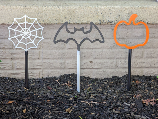 halloween lawn stake decorations by ken mills household festivities art bat 3d print model - Mito3D