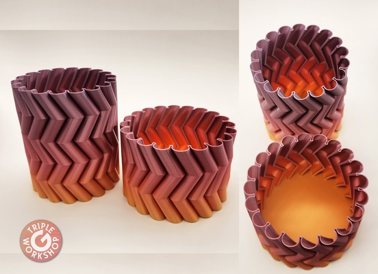 marte vagabundo espiral floreros by taller triple arte esculturas florero taza organizador lápiz jarrón vasomodeprint 3d print model - Mito3D