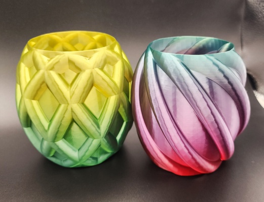 torção tecido espiral vaso caldeirões by workshop triplo arte esculturas cozinhando garrafa panela copo organizador barril bolsa lápis caneta arredondado armazenamento vasemodo vasos xícaras caddie vasemodeprinting 3d print model - Mito3D