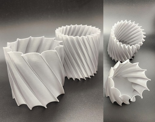 burgu sarmal vazolar by üçlü atölye sanat heykeller vazo çevirmek dişliler matkap vazemode makine spiral sanayi mekanik vazemodeprinting vazomodeprint 3d print model - Mito3D