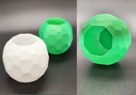 round ish geometrik vazo by üçlü atölye sanat heykeller yuvarlak taş kaya sarmal depolama mod vazemode vazolar spiral cevher çiçek vazosu mücevher değerli oyulmuş vazemodeprinting 3d print model - Mito3D