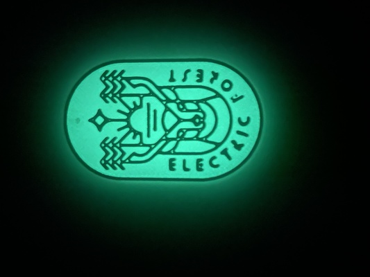 elétrico floresta chaveiro by nathanwilliams415 arte moeda distintivos chaveiros elétrica música festival símbolo 3d print model - Mito3D