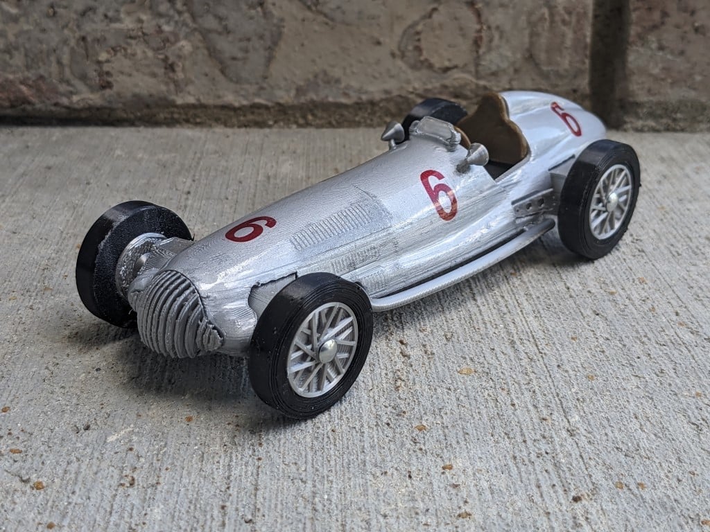 1938 mercedes benz w154 pinar derby coche vehiculo cáscara by troyster pasatiempo bricolaje diy vehiculos formula1 formula1racecar formula pino pinewoodderbycar 3D print model - Mito3D