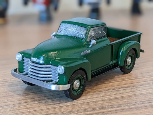 1955 chevrolet 3100 pinède derby voiture coquille by troyer loisir diy véhicules ramasser pinewoodderbycar 3d print model - Mito3D
