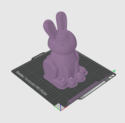 3d bunny - mascot filament swatch by the3dbunny toys & games characters swatches benchy calibration test bunnyrabbit easter easterbunny easterdecoration 3d print model - Mito3D