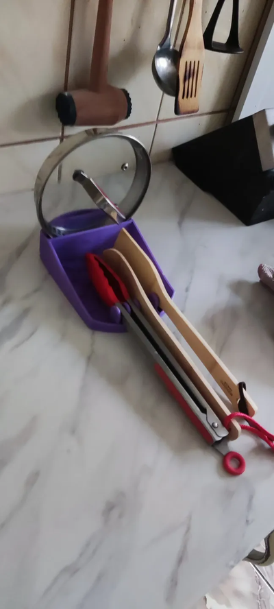 spatule pot couvercle titulaire soutien partagé by greg sanford ménage maison modèles cuisine 3d print model - Mito3D