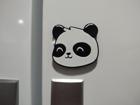 glücklich panda kühlschrank magnet by abonnieren haushalt haus modelle mehrfarbig karikatur tier niedlich mehrfarben magnete magnetisch tiere kühlschrankmagnet neodym kühlschrankmagnete eingebettete süßes süßer 3d print model - Mito3D
