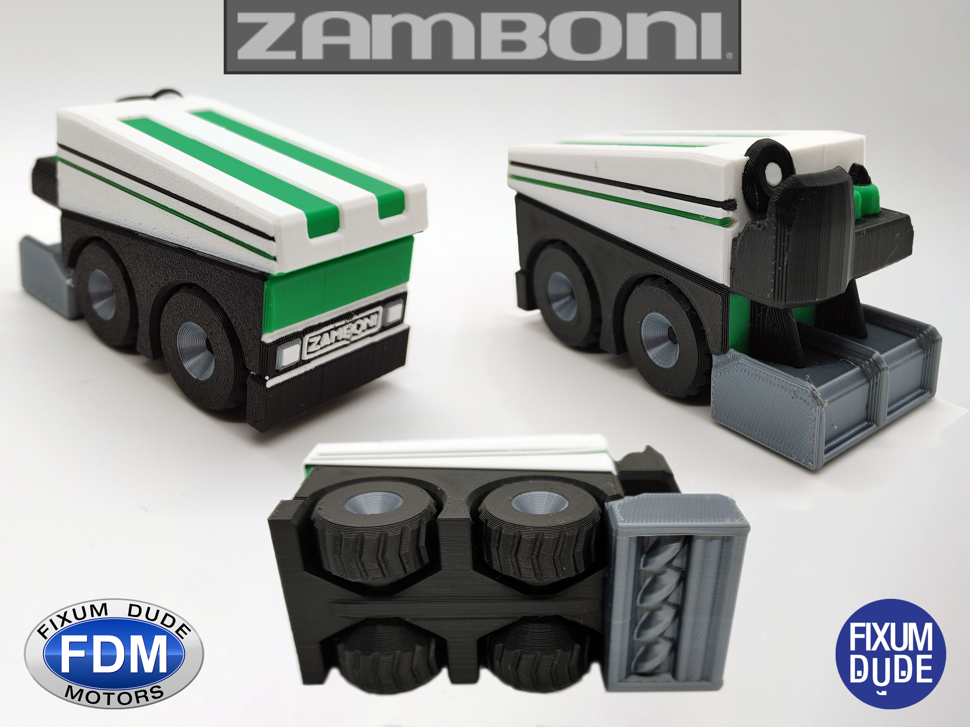 fixo cara motores pip zamboni by fixumdude passatempo faça veículos gelo rinque patinação hóquei veículo brinquedo carro 3D print model - Mito3D