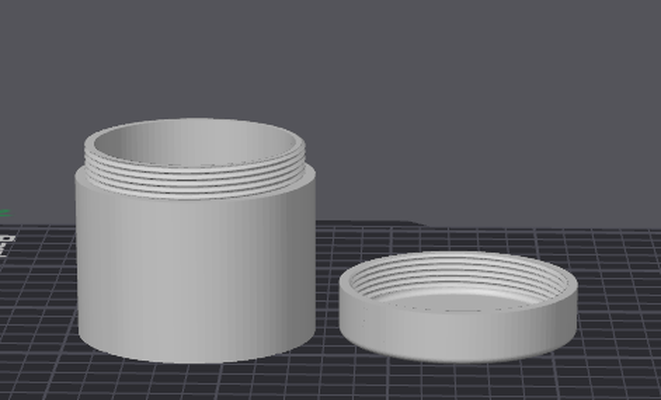 basic gewinde container by abonnieren haushalt büro topf lager 3d print model - Mito3D