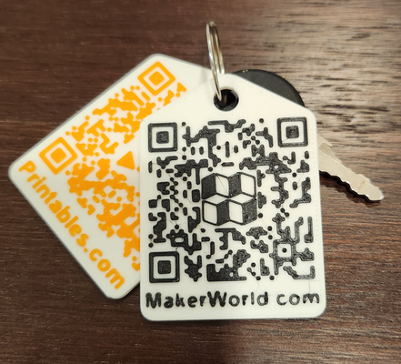 makerworld qr key fob openscad customizable remixed by dp design art signs & logos 3d print model - Mito3D