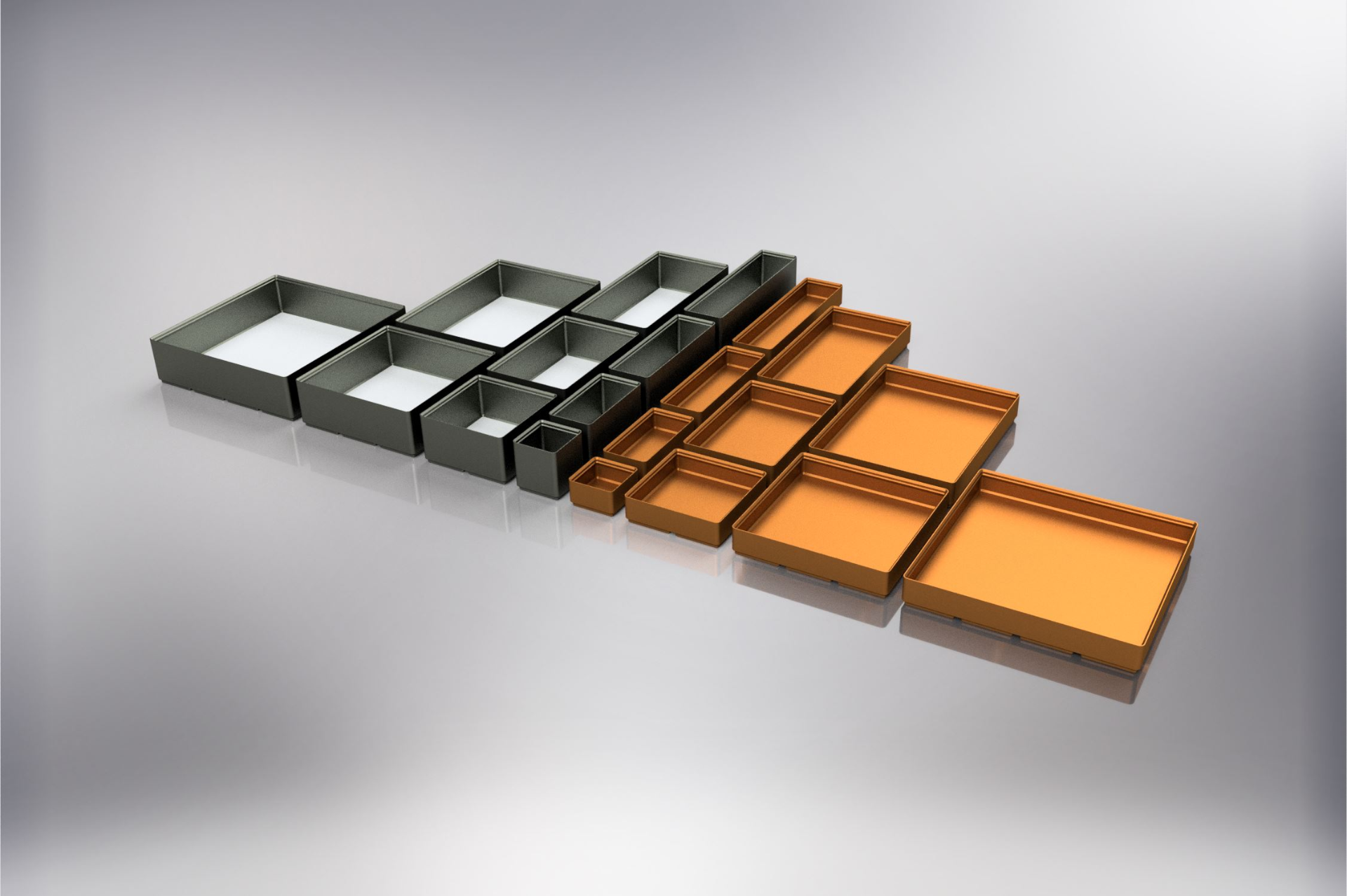 grillefinity 1 2mm mur diviseur bacs remixé by fille conception outils organisateurs poubelle 3D print model - Mito3D