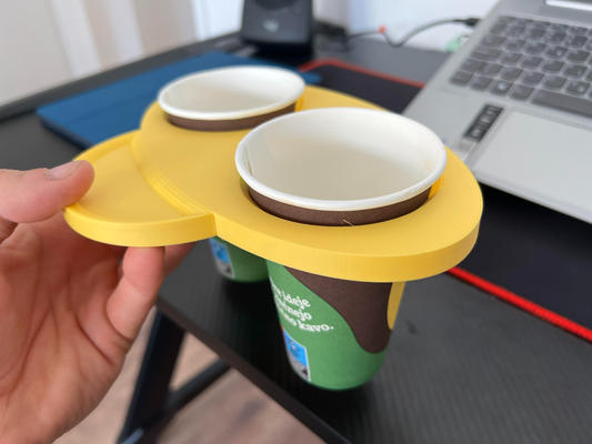 coffee cup carrier by gregorsabotin hobby & diy holder to go delikomat cafe co 3d print model - Mito3D