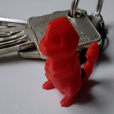 low poly charmander anahtarlık yeniden karıştırılmış by select2start yazdır sanat heykeller pokemon poli küçük anahtar zincir glumanda salameche hitokage üstünde semender figür 3d print model - Mito3D