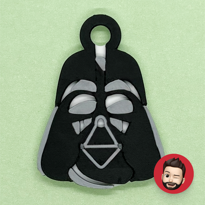 star wars darth vader keychain by nicodeimos art coin & badges key ring rings chain chains keychains keyring keyrings movie movies film films starwars bad evil lord dark ear ears earring earrings magnet magnets 3d print model - Mito3D