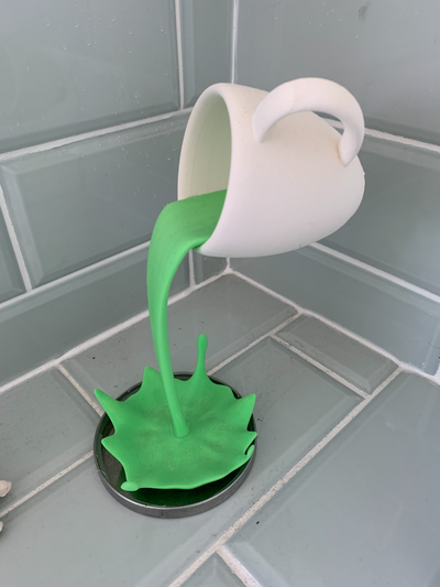 flotante taza escultura remezclado by creacioneslizzyprints arte esculturas 3d print model - Mito3D