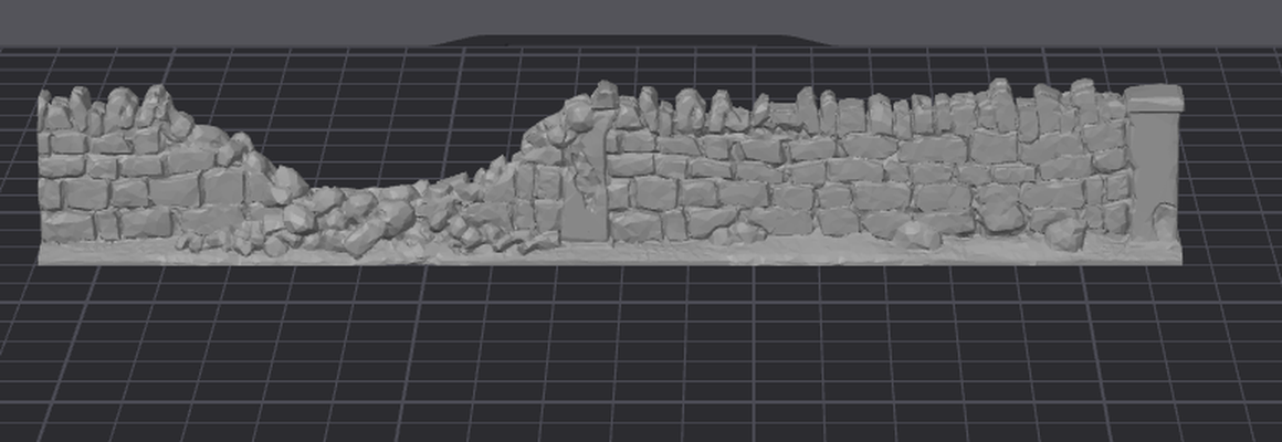 long wall 175cm a damaged by penzance3d toys & games board 3d print model - Mito3D