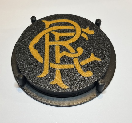 rfc coasters dual colour by oo maloo household house models football drinkcoaster rangers glasgow 3d print model - Mito3D