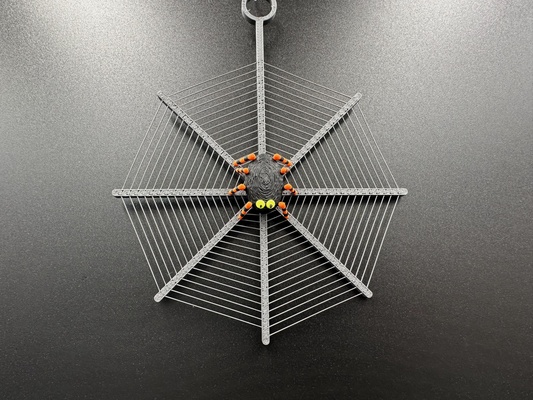 aranha rede espiral by farol aditivo arte modelos bruxas decoração sagrada teia stringart bambu 3d print model - Mito3D