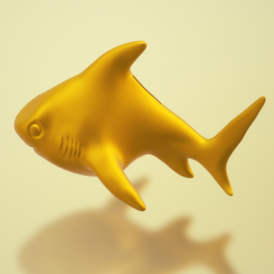 goldie gold fish coin bank by char-ly miniatures animals coinholder piggy 3d print model - Mito3D