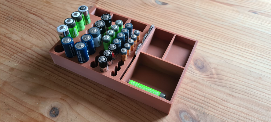 batterie lager einheit by abonnieren haushalt büro box aa aaa 9v jjjj bank 3d print model - Mito3D
