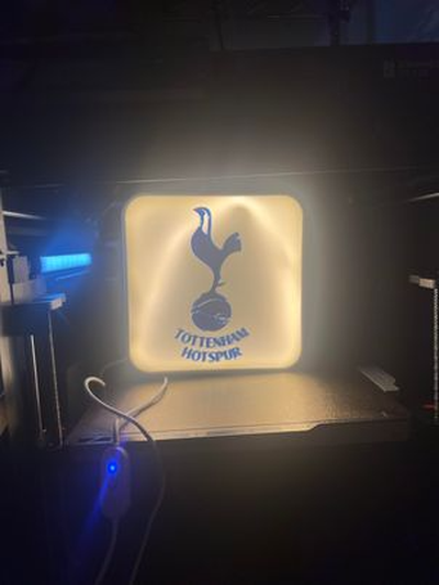 tottenham hotspurs - lightbox by love prints hobby & diy sport outdoors hotspur premier league football soccer badge logo 3d print model - Mito3D