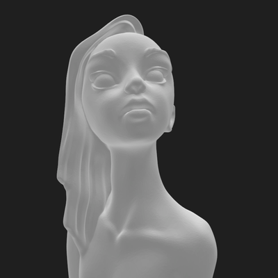 bust remixed by char-ly miniatures people 3d print model - Mito3D