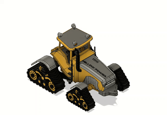 sarı sanayi traktör hareketler by siyah kriko hobi kendin yap araçlar ackermann direksiyonu tarım otomotiv i̇nşaat oyuncakları bağlantılar modeller 3d print model - Mito3D