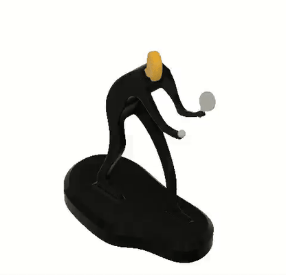 mesa tenis tt atleta minimalista cuadrado ping pong by negro jack miniaturas personas decoración deportes 3d print model - Mito3D