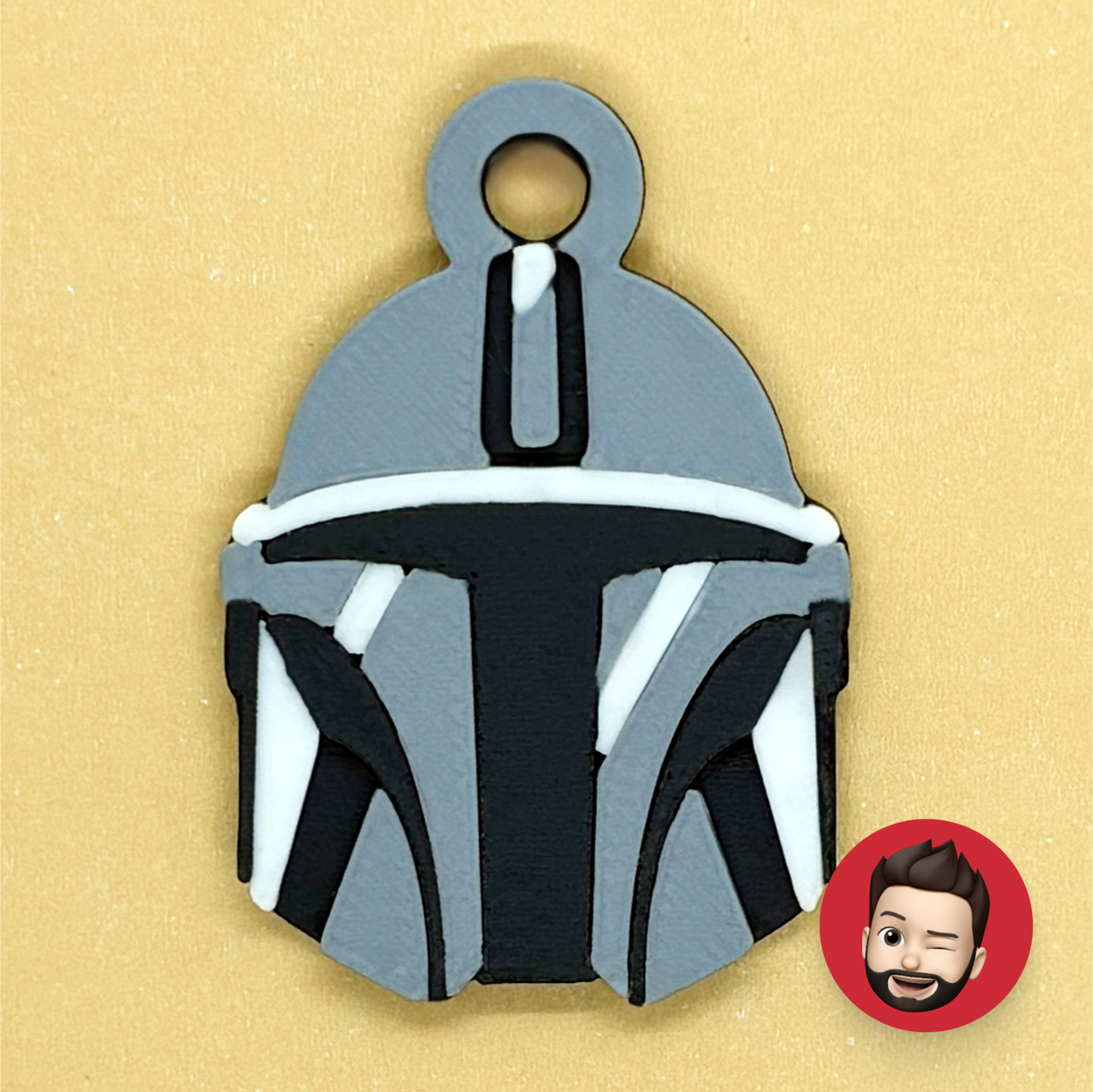 star wars mandalorian keychain by nicodeimos art coin & badges key ring rings chain chains keychains keyring keyrings movie movies film films starwars enemy bad badguy space ear ears earring earrings magnet magnets 3D print model - Mito3D