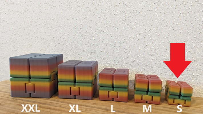 solide infini cube by homme 39 onde jouets jeux jouet agiter openscad 3d print model - Mito3D