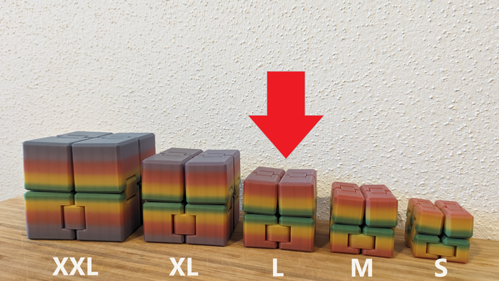 solide infini cube by homme 39 onde jouets jeux jouet agiter openscad 3d print model - Mito3D