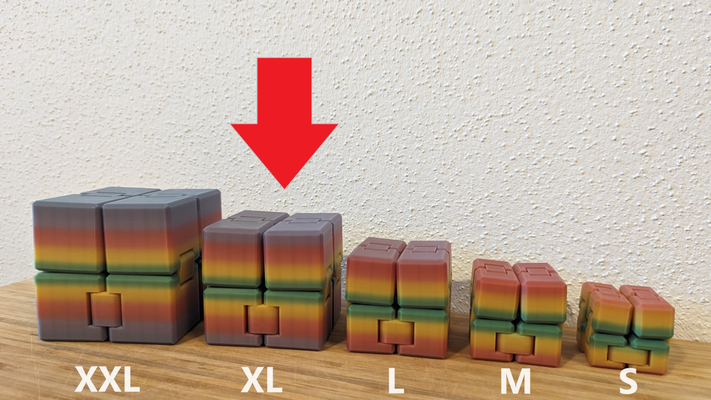 robusto infinito cubo xl by hombre olas juguetes juegos juguete agitarse openscad 3d print model - Mito3D