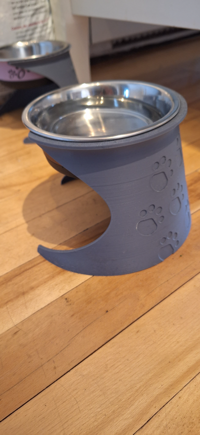 animais estimação tigela suporte by lavernay casa gato cão acessórios comida 3d print model - Mito3D