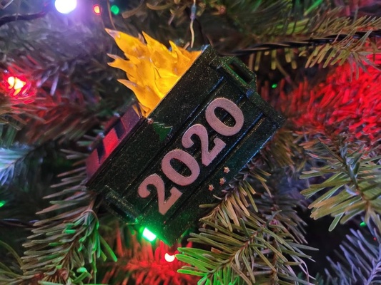 2020 dumpster fire ornament by just-a-dude household decor 3d print model - Mito3D