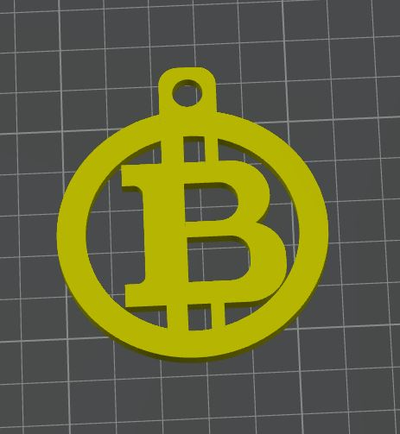 btc llavero bitcoin by ibextronic3d arte señales logos 3d print model - Mito3D