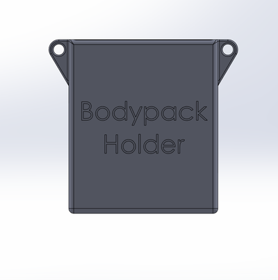 sicuro glxd1+ bodypack titolare supporto by ikescreations utensili organizzatori montare organizzatore trasmettitore dispositivo 3d print model - Mito3D