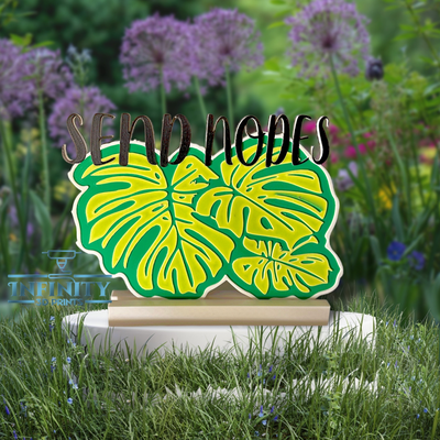 envoyer nœuds plante signe by infini 3d impressions art panneaux logos feuille monstera supporter décor maman 3d print model - Mito3D