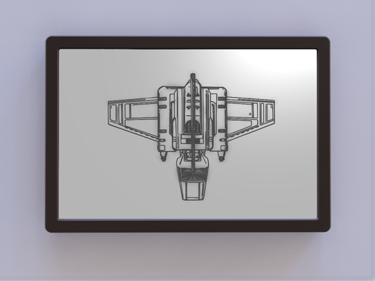 estrella guerras imperial lanzadera patentar arte by conocido molinos 2d guerra galaxias transbordador 3d print model - Mito3D