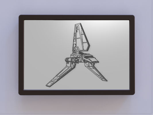 star wars imperial shuttle patent art - iso by ken mills 2d wallart starwarslegion imperialshuttle 3d print model - Mito3D