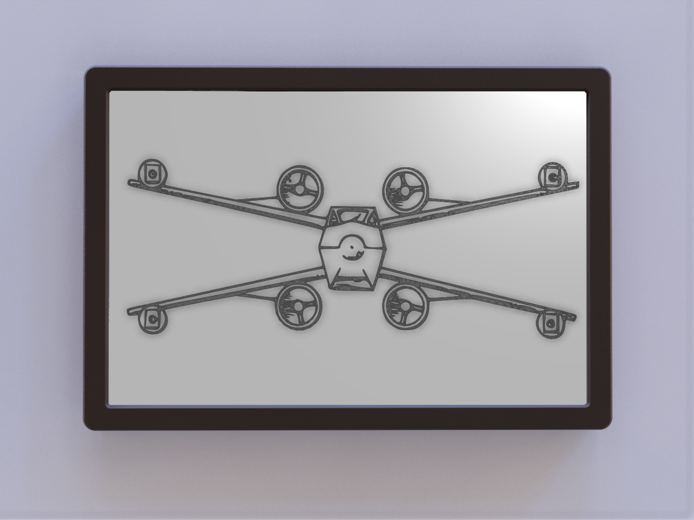 star wars x-wing patent art - by ken mills 2d 3D print model - Mito3D