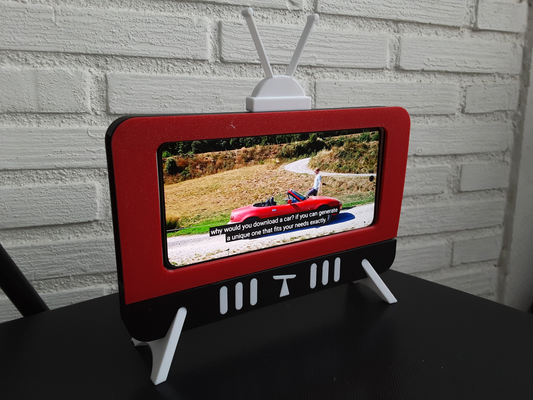 mtv fofa tv modelado phone ficar pé by caminhotap casa decoração móvel mini caso bainha retro 3d print model - Mito3D