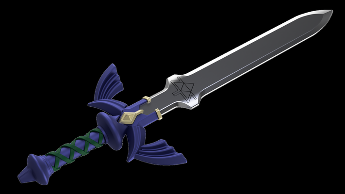 criança dimensionado mestre espada lenda of zelda by nebick adereços cosplays réplica arma ligação 3d print model - Mito3D