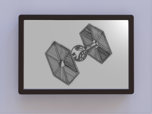 star wars tie fighter patent art by ken mills 2d starwars wallart tiefighter 3d print model - Mito3D