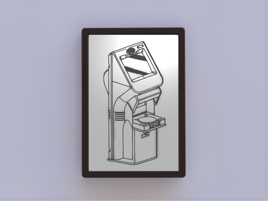 playstation kiosk patent art by ken mills 2d 3d print model - Mito3D